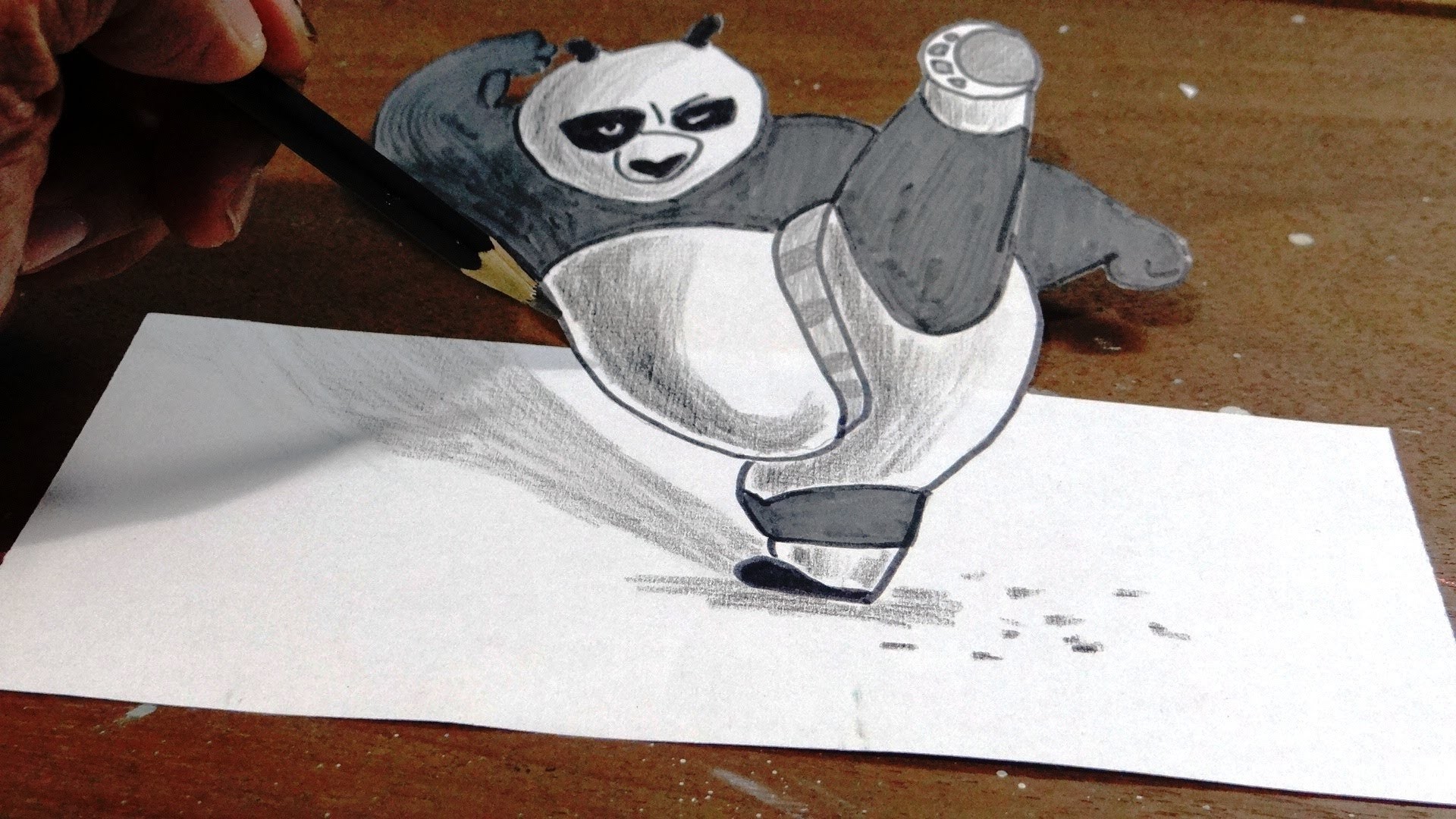 How To Draw Kung Fu Panda In 3d Step By Step With Narration