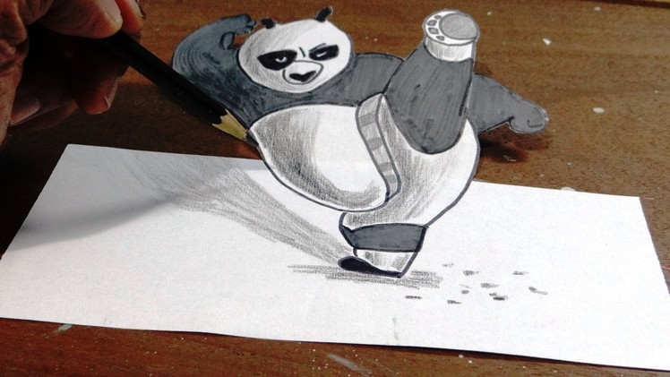 How to draw Kung Fu Panda in 3D | step by step with narration.