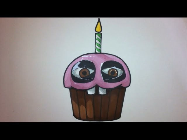 How To Draw The Cupcake From Five Nights At Freddy's Step By Step
