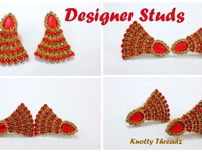 How to make Designer Studs using Cardboard or Paper Base at Home in less than 10 mins | Tutorial |