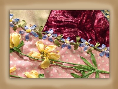 How to make silk ribbon embroidery forget me not flowers