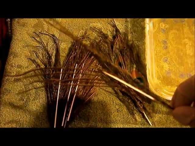 How to strip peacock quill with bleach with Johnny Utah