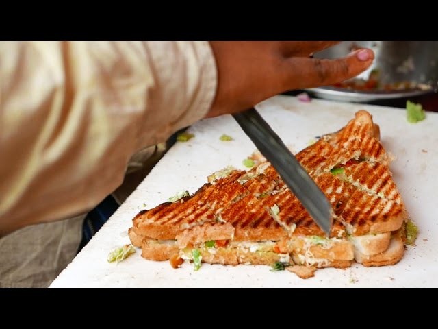 Indian Street Food - INCREDIBLY FAST Potato Sandwich Man
