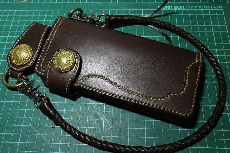 Making a Leather Biker Wallet - Part 4 Strap and Finished