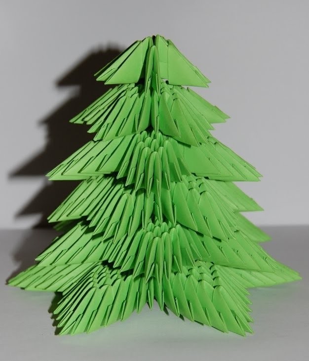 Origami Christmas tree 3D (choinka origami)