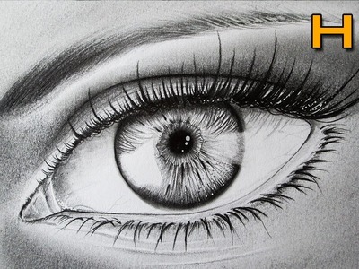 Realistic eye Drawing with pencil Timelapse Video - Speed Art Eye