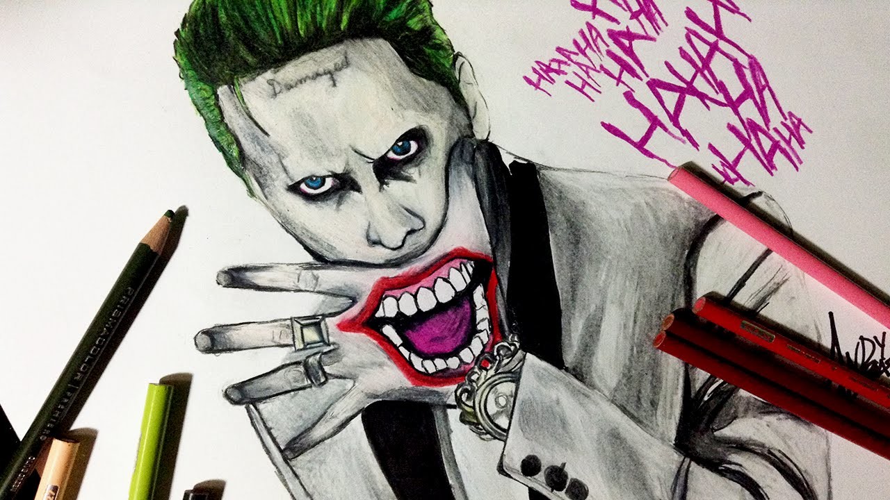 Speed Drawing Jared Leto Joker From Suicide Squad