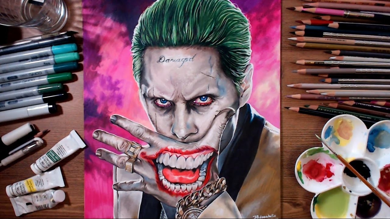 Suicide Squad Joker Jared Leto Speed Drawing Drawholic