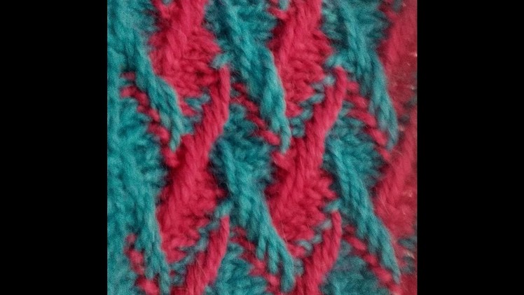 Two colour braid design(दो रंग की चोटी वाली डिजाईन)
