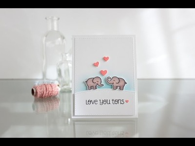 Valentine's card with Lawn Fawn