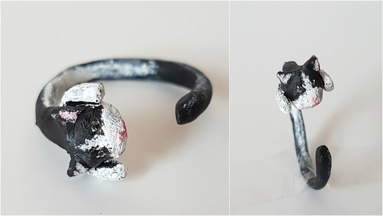 Clinging Kawaii Cat Ring - Polymer Clay Tutorial ♥