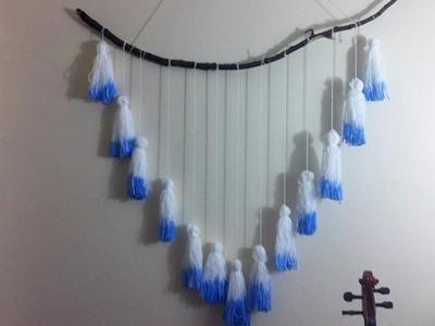 Dip dyed tassel wall hanging.DIY wall decor idea