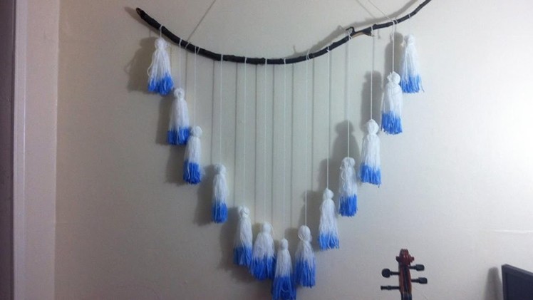 Dip dyed tassel wall hanging.DIY wall decor idea