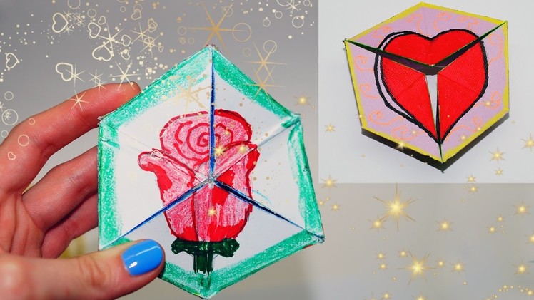 DIY paper crafts endless card tutorial. VALENTINE'S DAY card making. DIY love card. Julia DIY