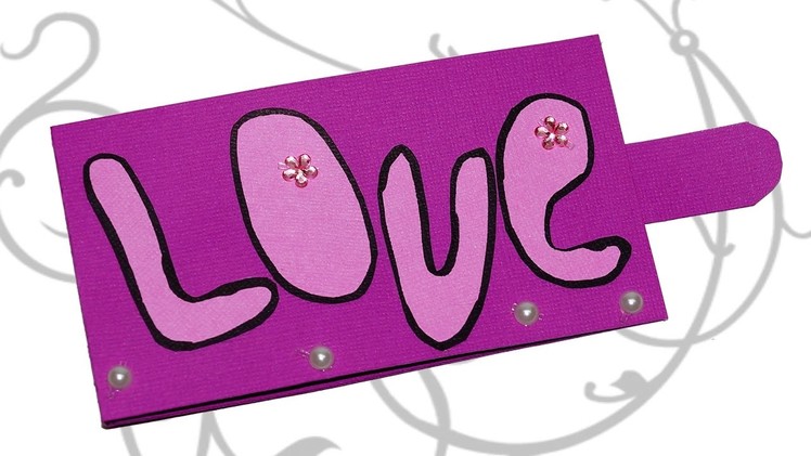DIY paper crafts - Love card. Greeting card for Valentine day. Pop up card tutorial easy. Julia DIY