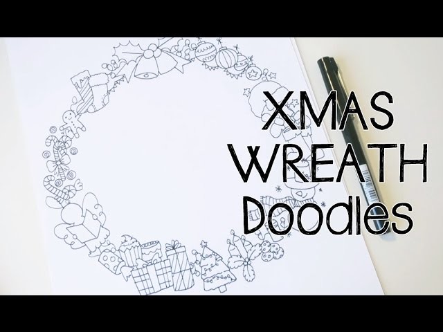Doodle with Me : Christmas Wreath