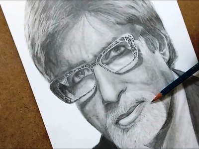 Drawing Amitabh Bachchan with Graphite pencils - Timelapse