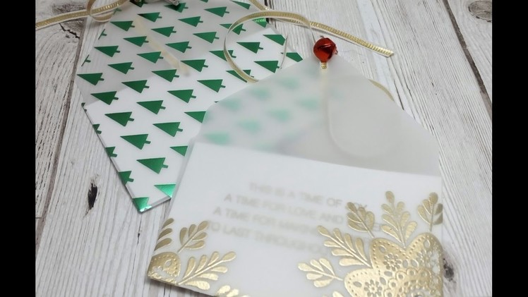 Fancy vellum envelope gift tags