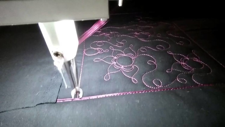 #FMQ201 ( Video #21 - Jester Flowers ) Longarm Free Motion Quilting Video