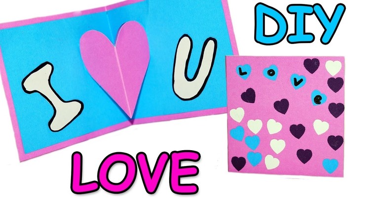 Greeting card making Love card. DIY valentine s day - pop up card. diy gift card. Julia DIY