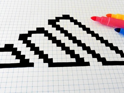 Handmade Pixel Art - How To Draw Adidas Logo #pixelart