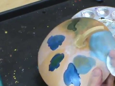 How to Apply Blue Alcohol Inks to a Gourd ~ Featuring Miriam Joy