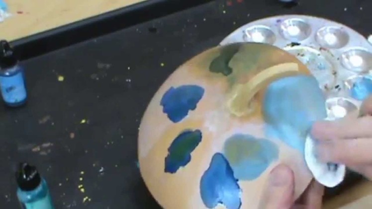 How to Apply Blue Alcohol Inks to a Gourd ~ Featuring Miriam Joy