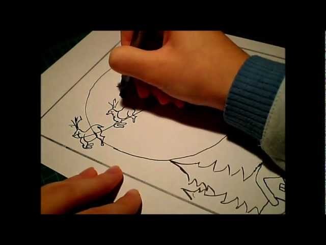 How to draw: Santa Claus  coming to town. !