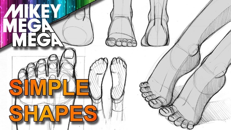 How To Draw SIMPLE FEET IN ANIME MANGA with MIKEYMEGAMEGA