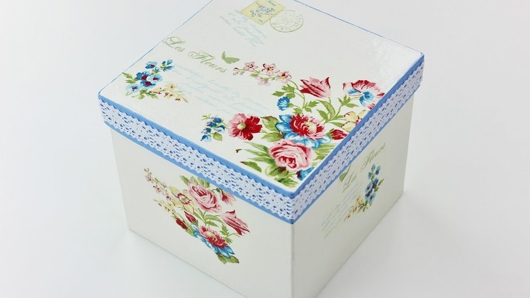How to make a decoupage box - Fast & Easy Tutorial - DIY