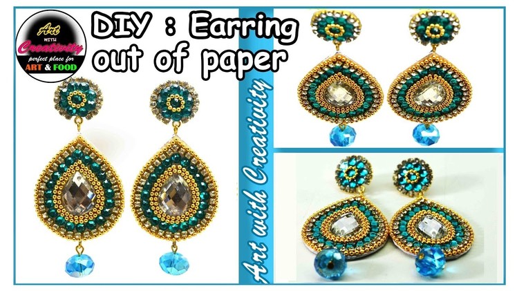 How to make Paper Earrings | made out of paper | Art with Creativity 132