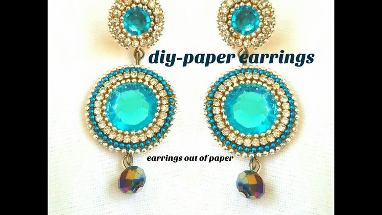 How to make paper earrings||Party wear earrings||made out of paper