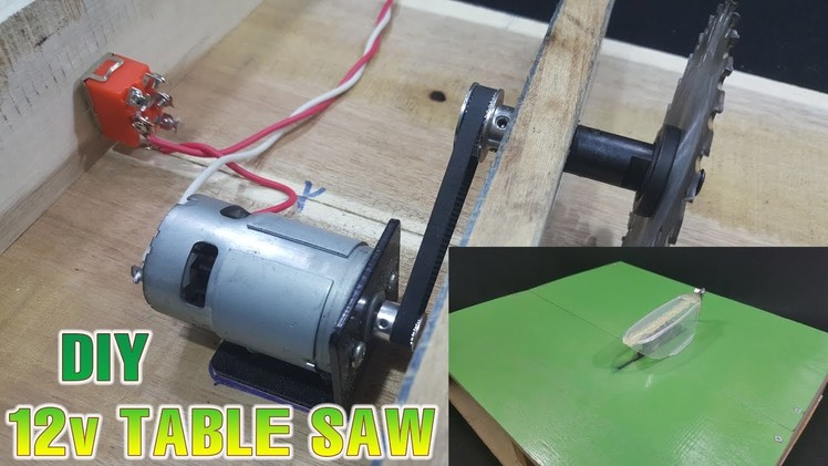 How to make Powerful Table Saw 12volt With 775 Motor