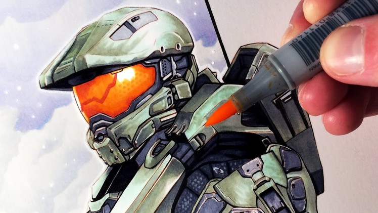 Let's Draw MASTER CHIEF from HALO - FAN ART FRIDAY