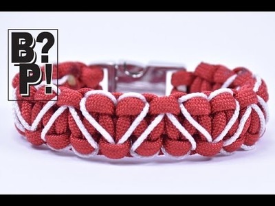 Make the "Heart Stitched" Paracord Survival Bracelet - BoredParacord.com
