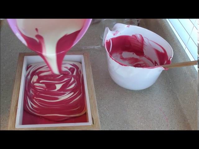 Making and Cutting Chocolate Peppermint Crunch Cold Process Soap