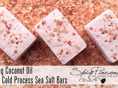 Making Coconut Oil Sea Salt Bars by Spicy Pinecone