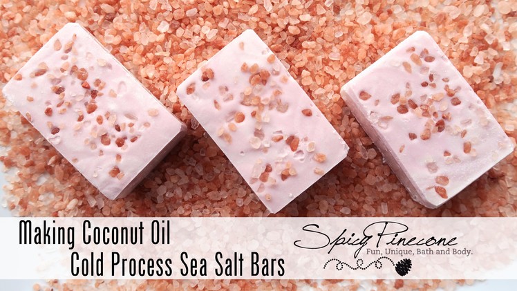 Making Coconut Oil Sea Salt Bars by Spicy Pinecone