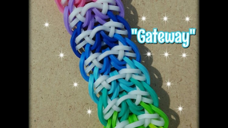 New "Gateway" Hook Only Rainbow Loom Bracelet.How To Tutorial