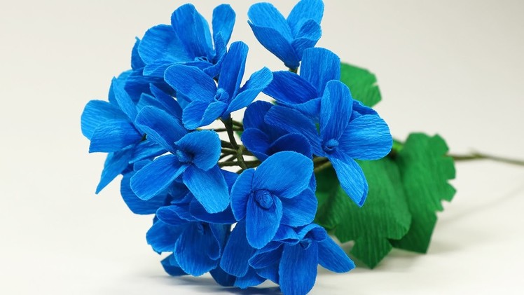 Paper Flower: DIY Paper Hydrangea Flower Bouquet Making Tutorial