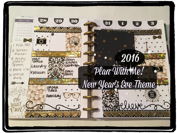 Plan With Me! The Happy Planner | New Year's Eve Theme!