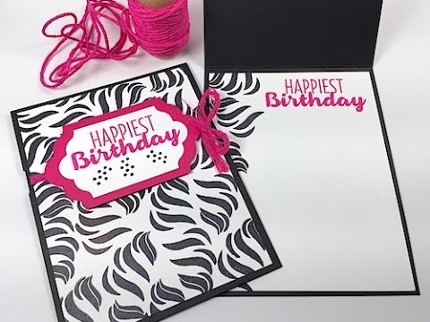 Simply Simple OUT OF THE BOX Zebra Print Birthday Card by Connie Stewart