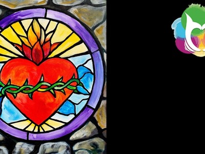 Stained Glass Stone window Step by Step Acrylic Painting Beginners