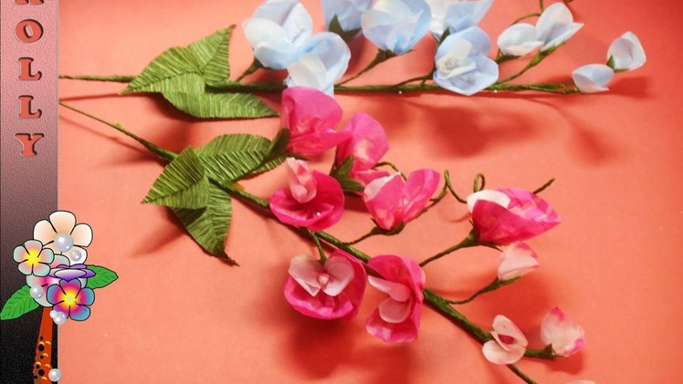 Tissue Paper Fowers Sweet pea