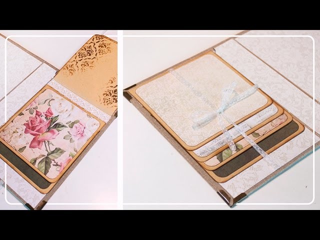 [TUTO]  Technique de pages en CASCADE. Scrapbooking - Wedding Album Part2