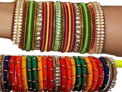 Bridal Chuda Fancy Silk Treads Bangles Making | DIY Easy Ideas | Bollywood Style | Tutorials!!