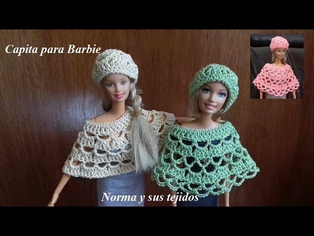 Capita para barbie ( practicando el crochet)