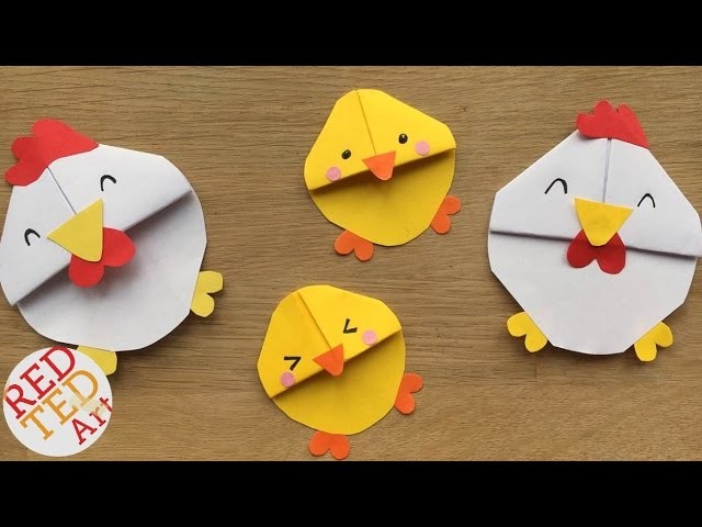 Chicken Bookmark Design - Chicks & Chickens for Spring & Easter DIYs - Cute & Easy Paper Crafts