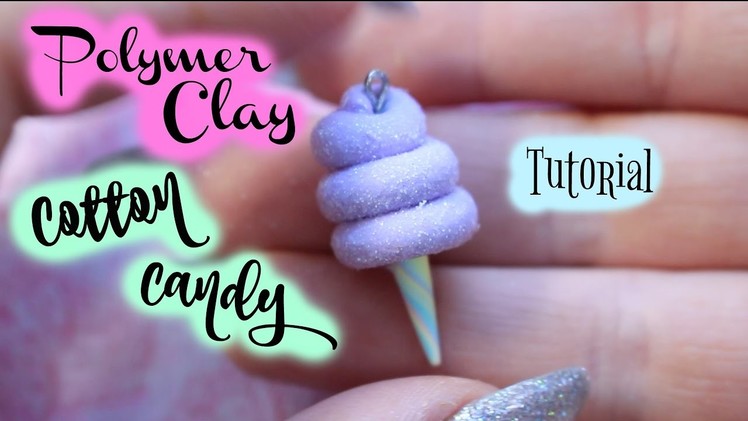 Cotton Candy Polymer Clay Tutorial - DIY Cotton Candy - Carnival Food | Leo Soleil