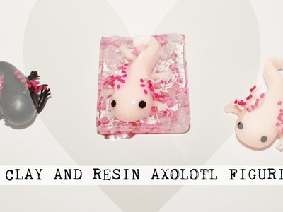 DIY Axolotl In Water | Clay and Resin Figurine Tutorial #1 | PassionFruitDIY